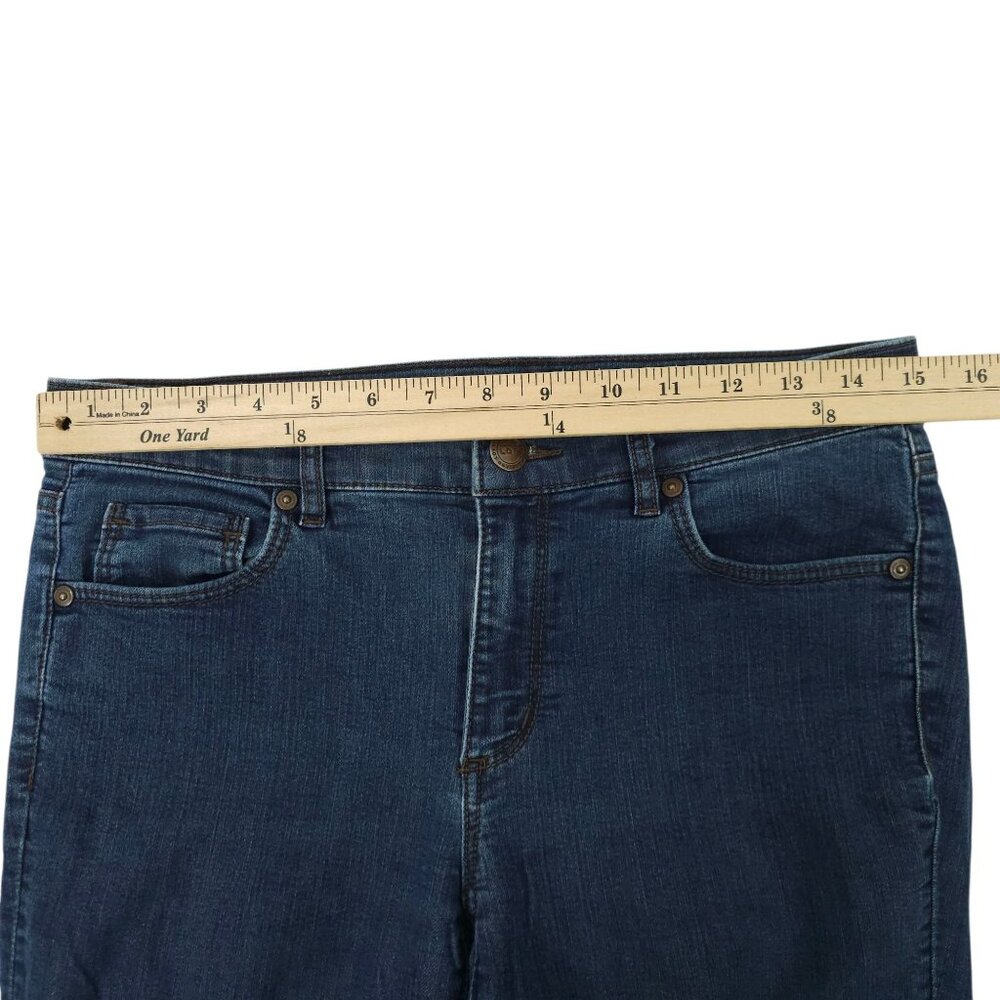 Loft Modern Skinny Jeans Womens Size 28/6 Mid Rise Dark Wash Stretch Denim - Picture 3 of 14